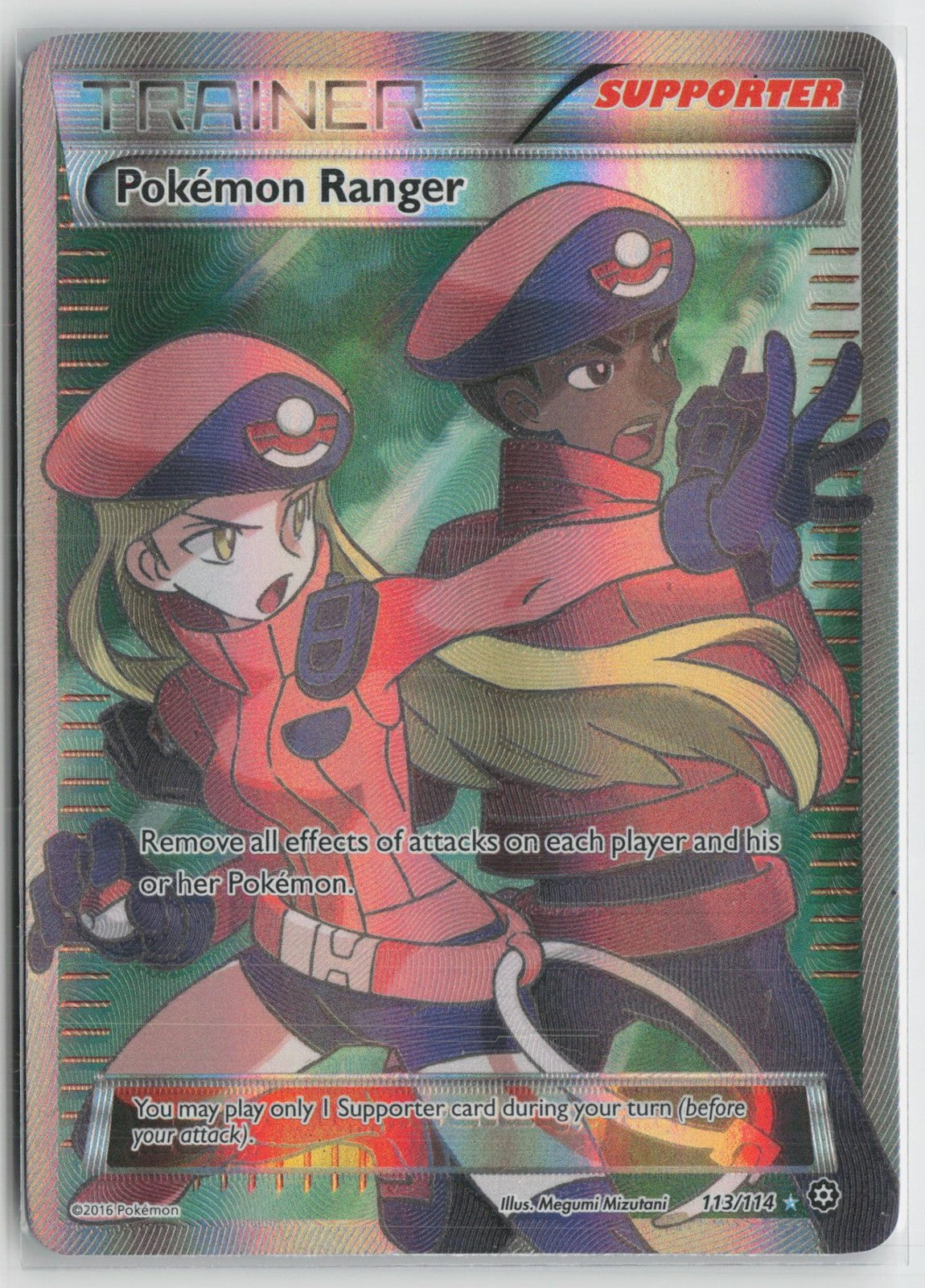 Pokemon Ranger 113/114 Ultra Rare Steam Siege Pokemon LP