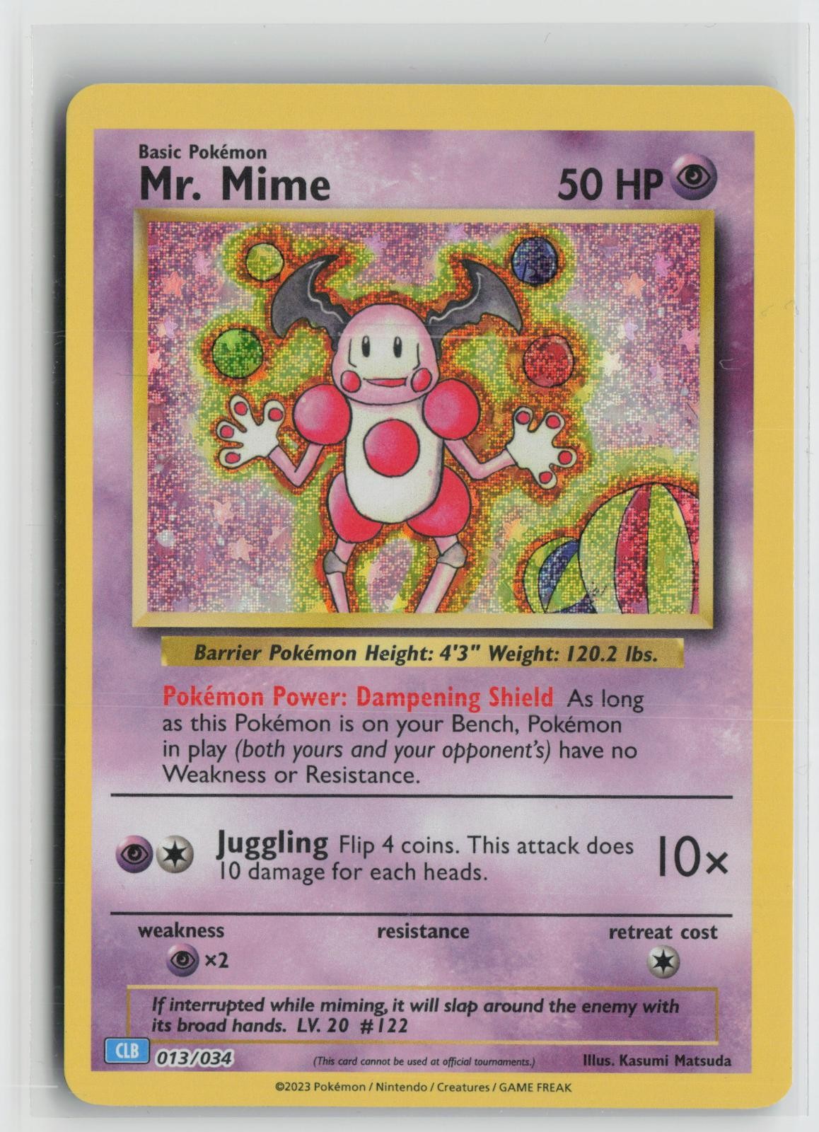 Mr. Mime 013/034 Holo Classic Collection Trading Card Game Classic Pokemon NM