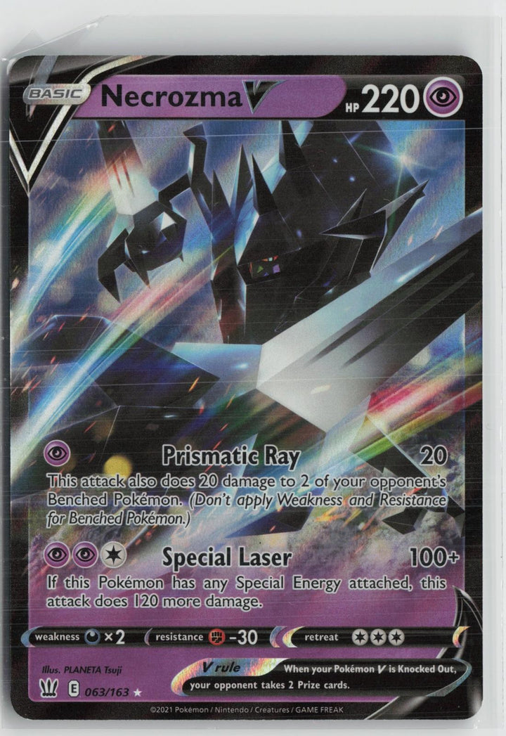 Necrozma V 063/163 Holo V Rare Battle Styles Pokemon NM0