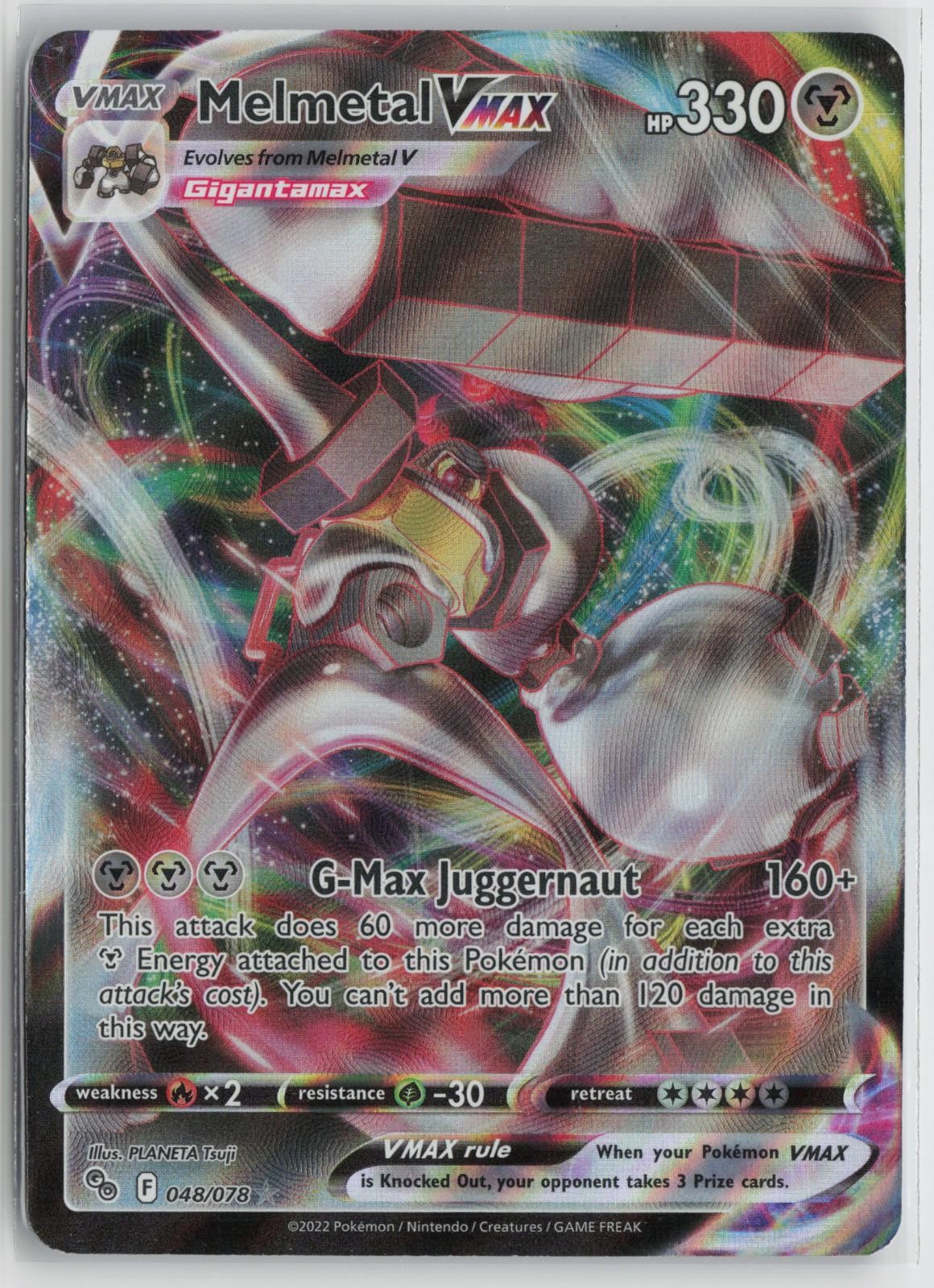 Melmetal VMAX 048/078 Holo VMAX Rare Pokemon GO Pokemon NM