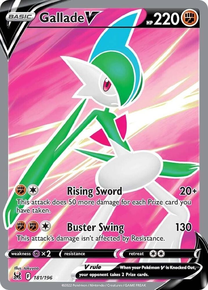 Gallade V 181/196 Lost Origin LOR Ultra Rare Near Mint Pokemon 2022