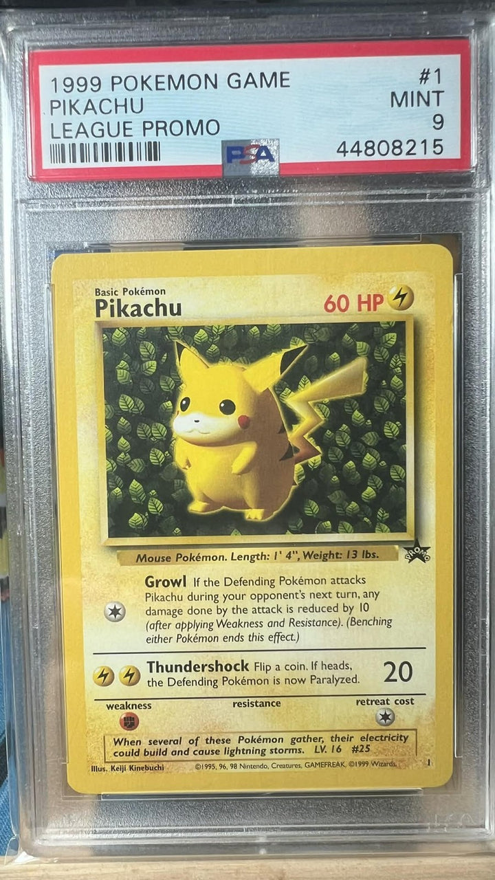 Pikachu 1 League Promo Pokemon PSA 90