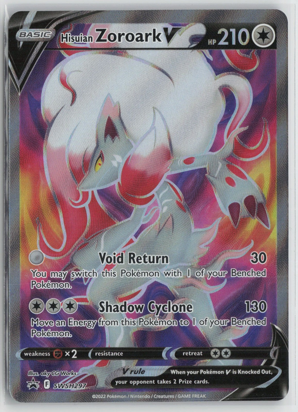 Hisuian Zoroark V SWSH297 Promo SWSH Black Star Pokemon NM