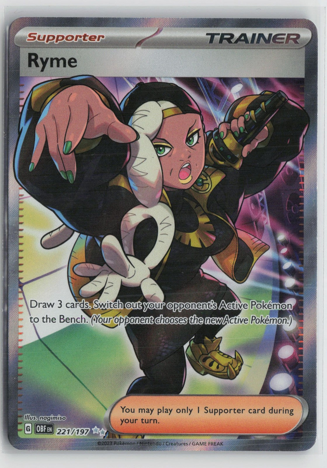 Ryme 221/197 Ultra Rare Obsidian Flames Pokemon NM