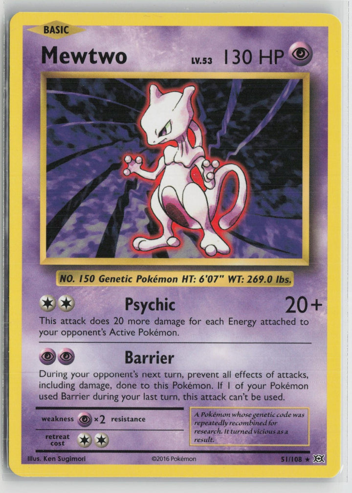 Mewtwo 51/108 Rare Evolutions Pokemon NM0