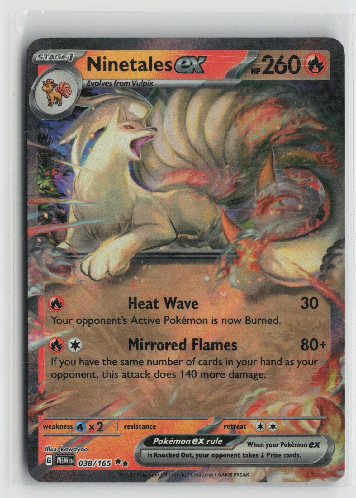 Ninetales ex 038/165 Double Rare 151 Pokemon NM