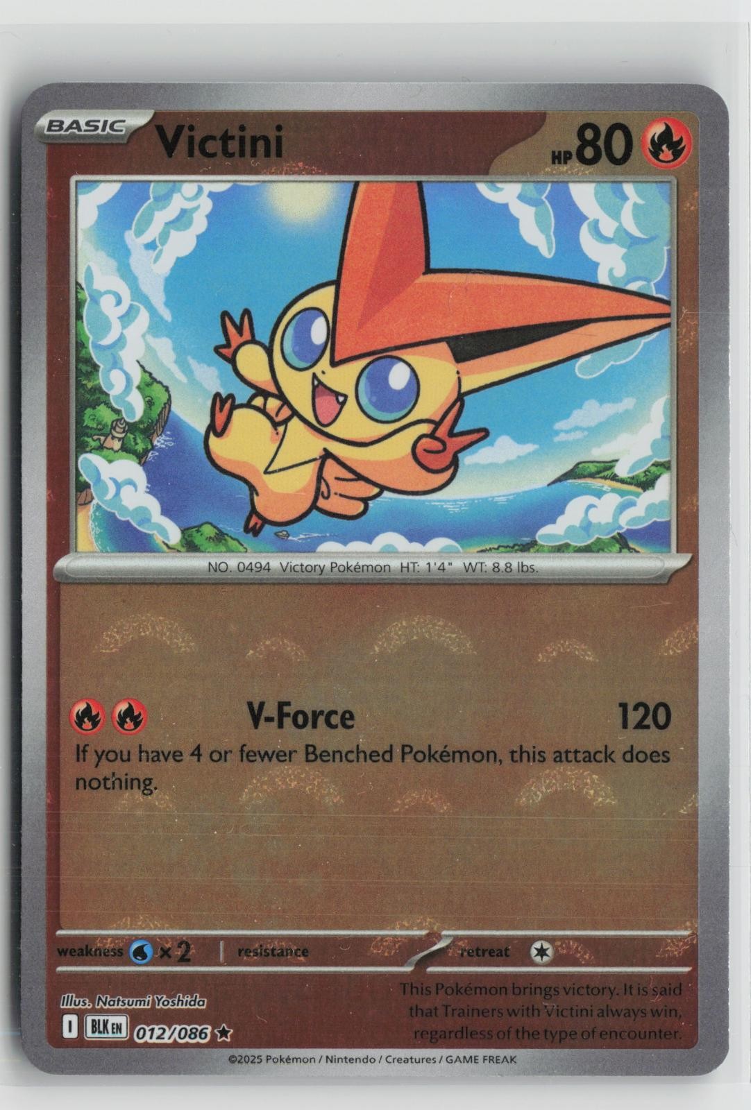 Victini (Poke Ball Pattern) 012/086 Holo Rare Black Bolt Pokemon NM