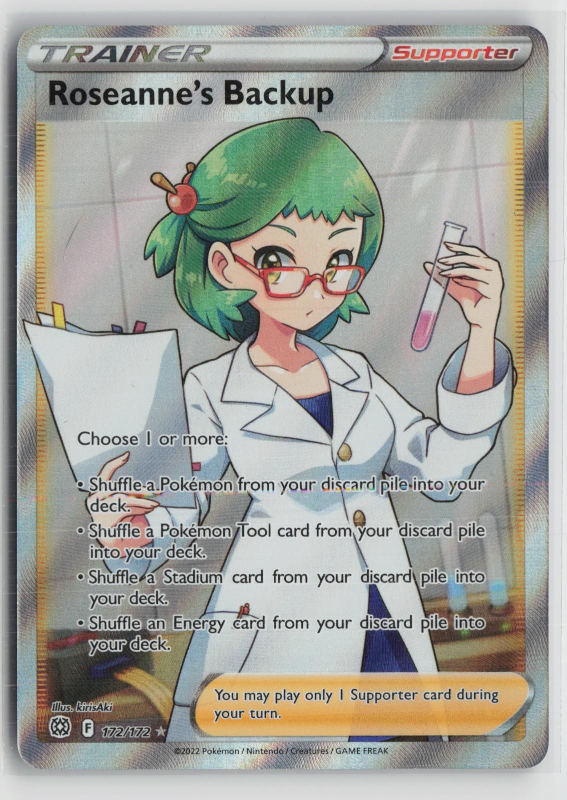 Roseanne's Backup 172/172 Ultra Rare Brilliant Stars Pokemon NM