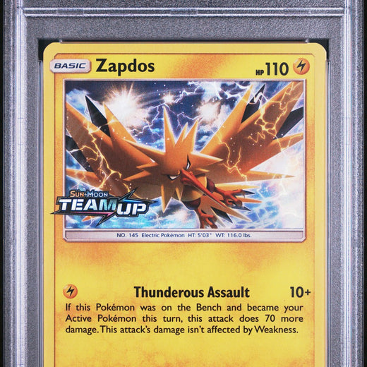 Zapdos Holo SM159/181 Team Up Prerelease Sm Black Star Promo Pokemon PSA 100