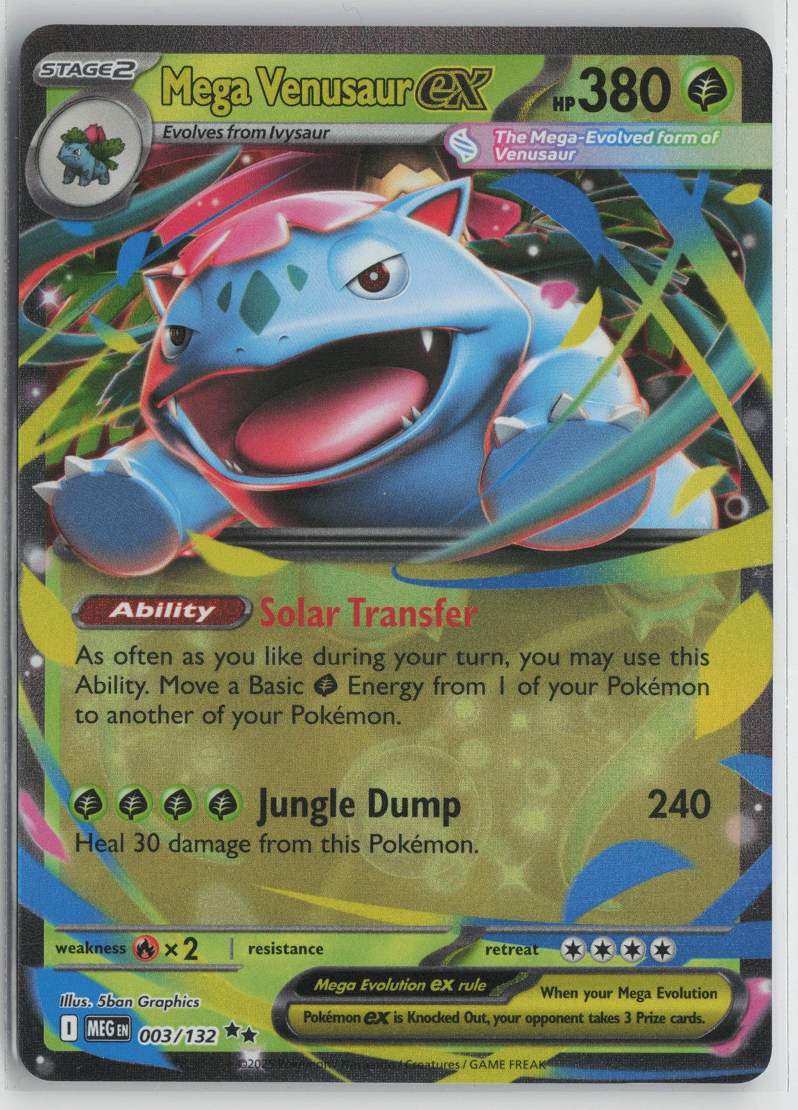 Mega Venusaur ex Double Rare ME01: Mega Evolution 003/132 NM