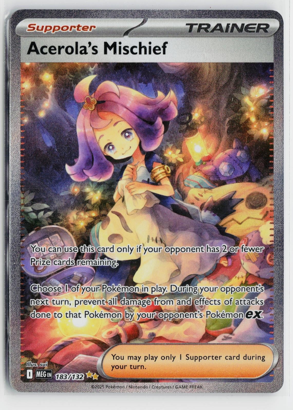 Acerola's Mischief 183/132 Mega Evolution NM Holo Pokemon