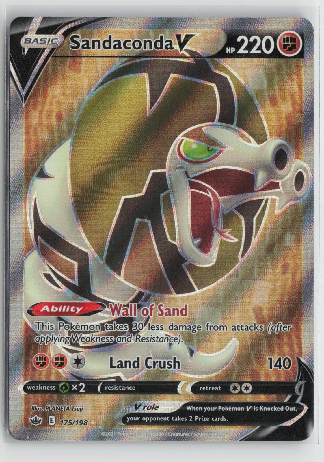 Sandaconda V 175/198 Ultra Rare Chilling Reign Pokemon Holo NM