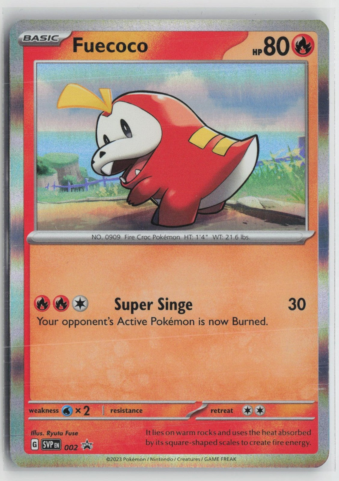 Fuecoco 002 Holo Promo Scarlet & Violet Promo Pokemon NM