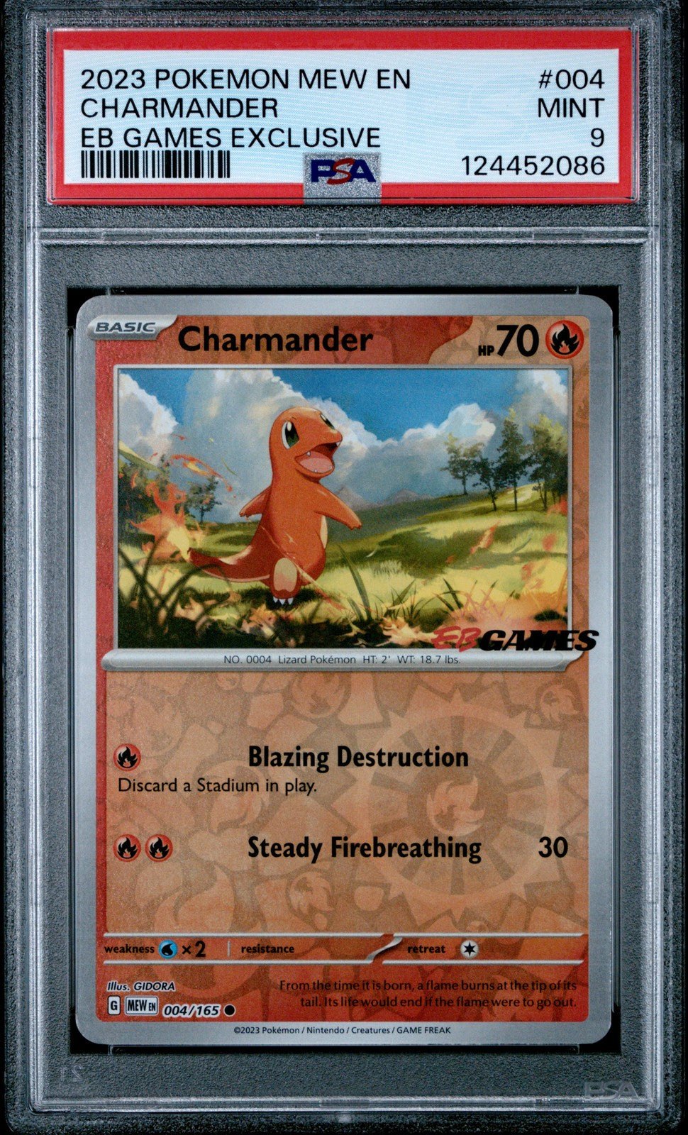 Charmander 004/165 Eb Games Exclusive 151 Pokemon PSA 9