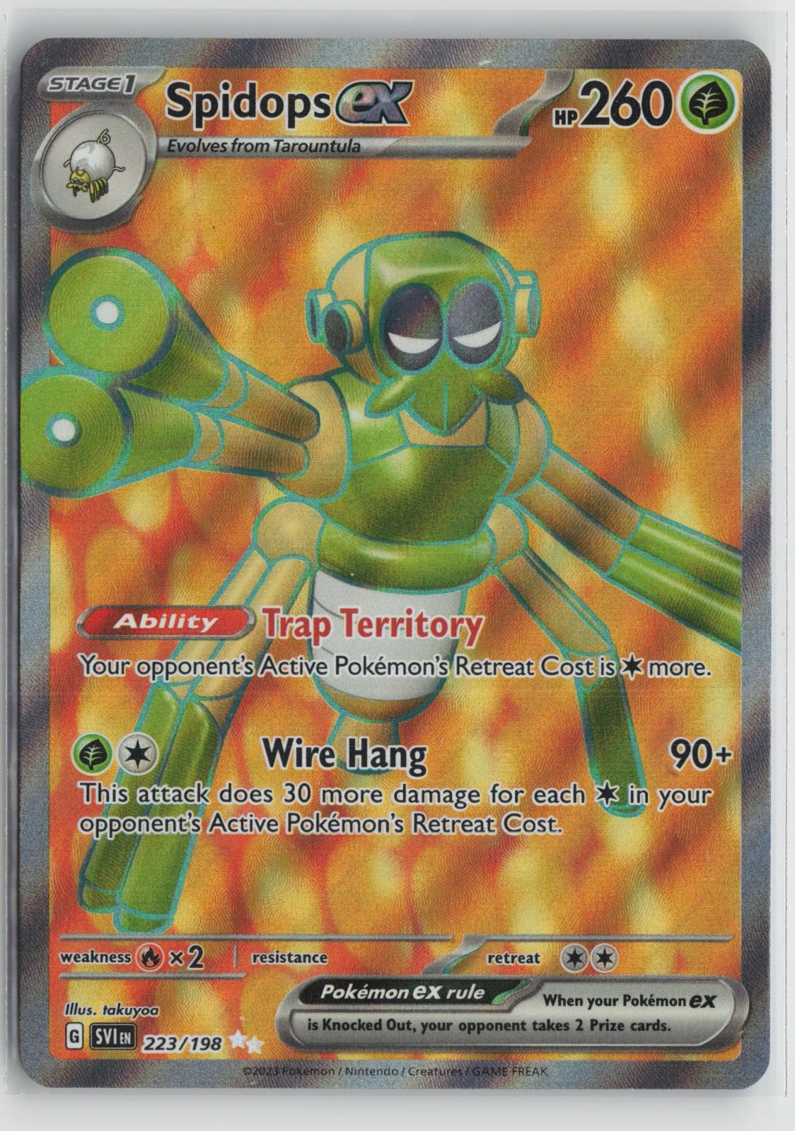 Spidops ex 223/198 Ultra Rare Scarlet & Violet Pokemon NM