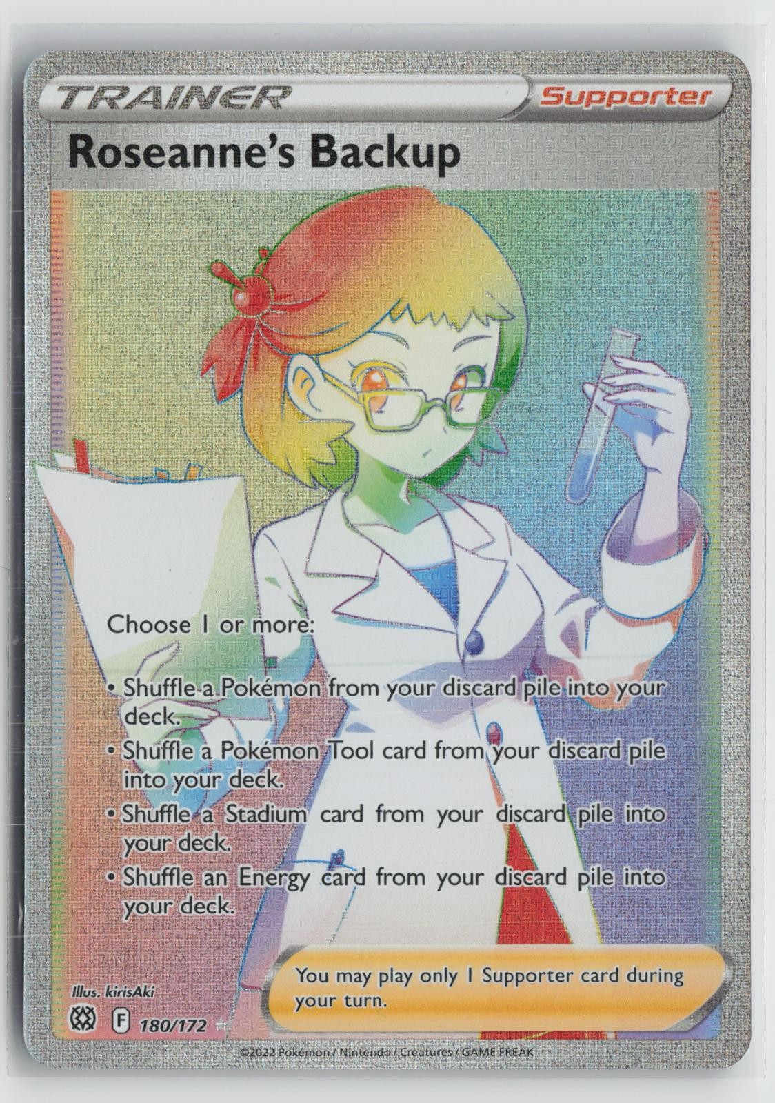 Roseanne's Backup 180/172 Rainbow Rare Brilliant Stars Pokemon NM