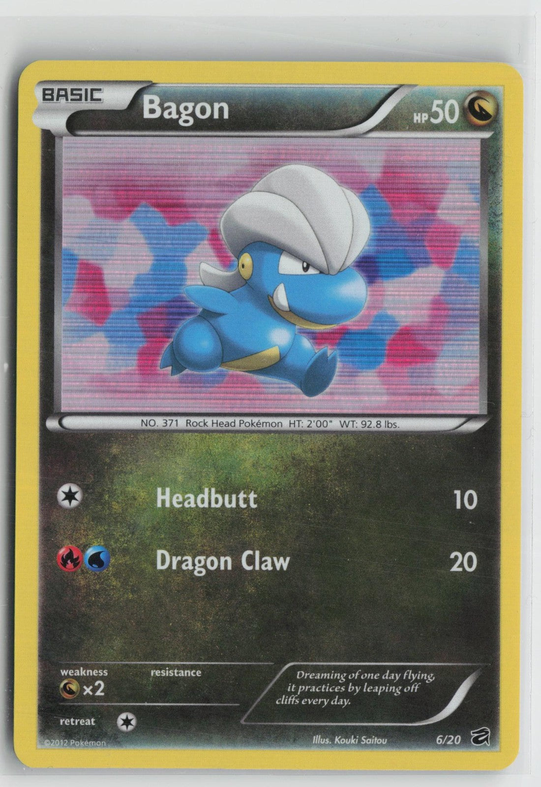 Bagon 6/20 Holo Rare Dragon Vault Pokemon NM