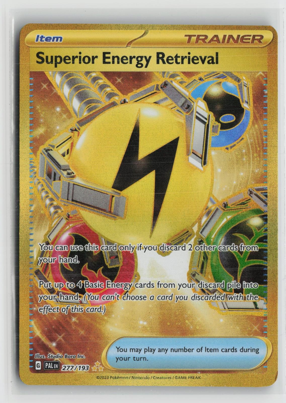 Superior Energy Retrieval 277/193 Hyper Rare Paldea Evolved Pokemon NM