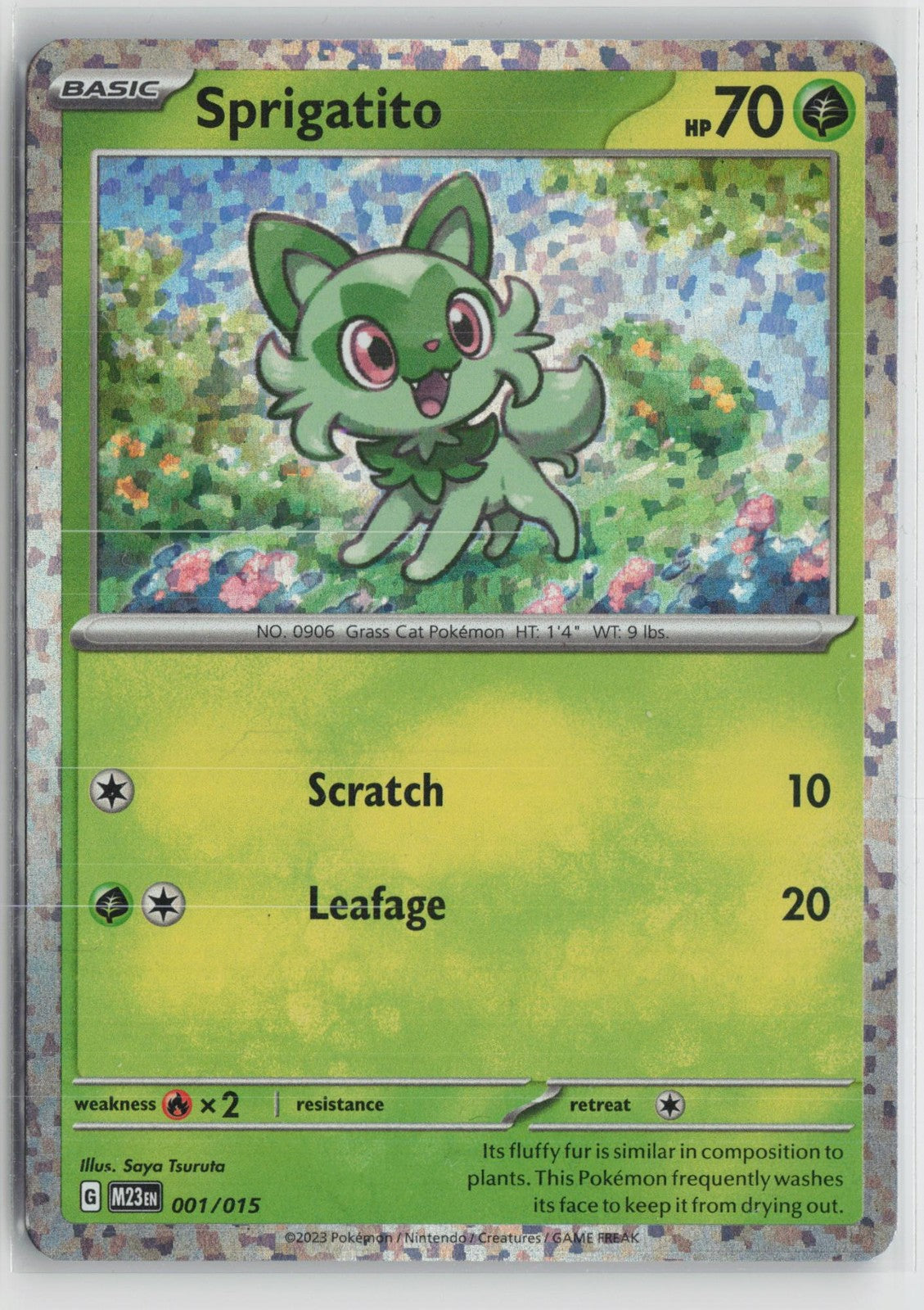 Sprigatito 001/015 holo Promo McDonald's Collection 2023 Pokemon NM