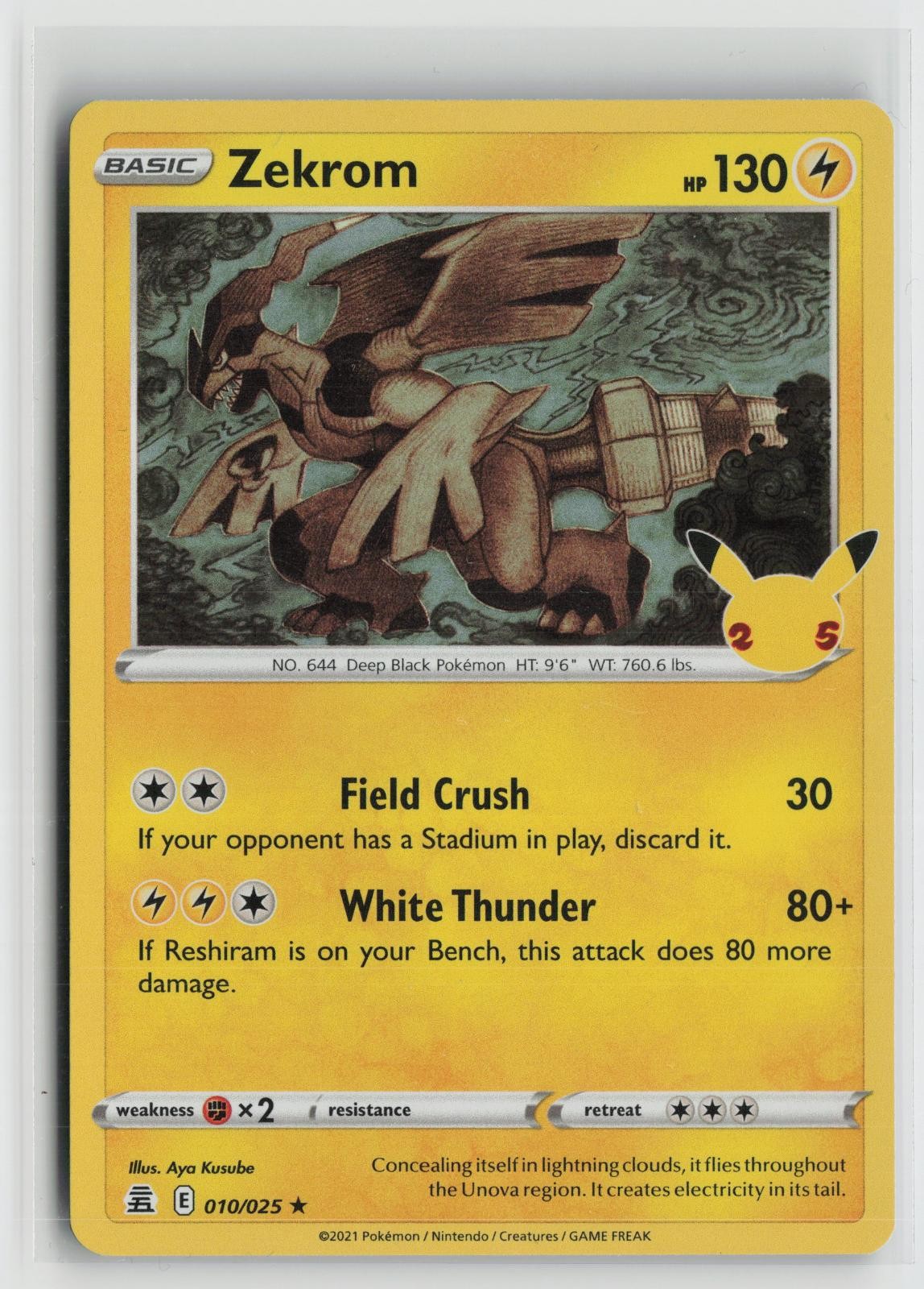 Zekrom 010/025 Rare Celebrations Pokemon NM