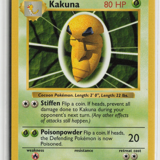 Kakuna 33/102 Uncommon Base Set Shadowless Pokemon NM0