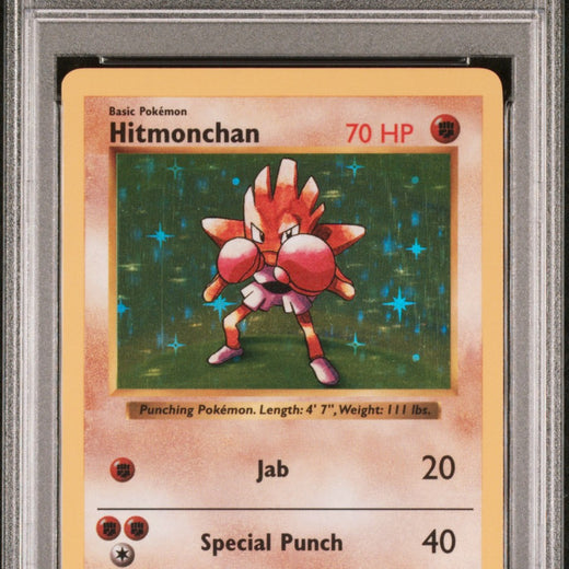 Hitmonchan Holo 7/102 Shadowless Game Pokemon PSA 90