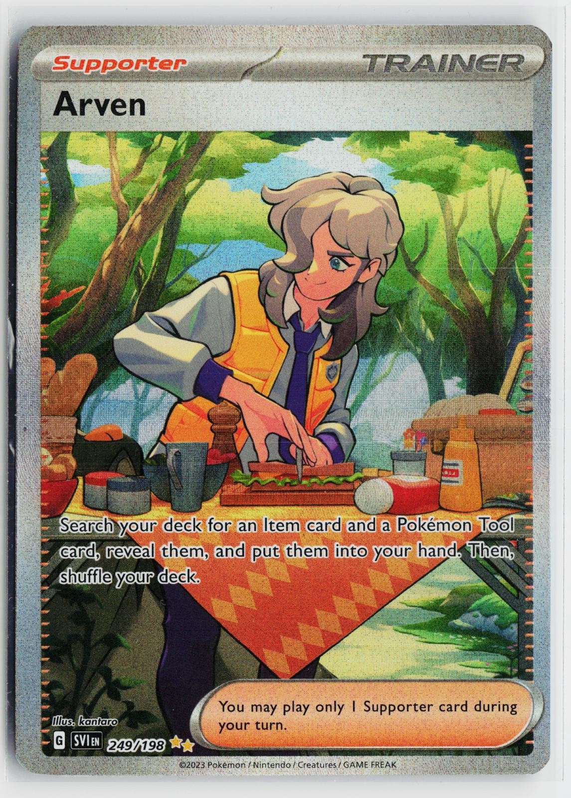 Arven 249/198 Scarlet & Violet NM Special Illustration Rare Holo Pokemon