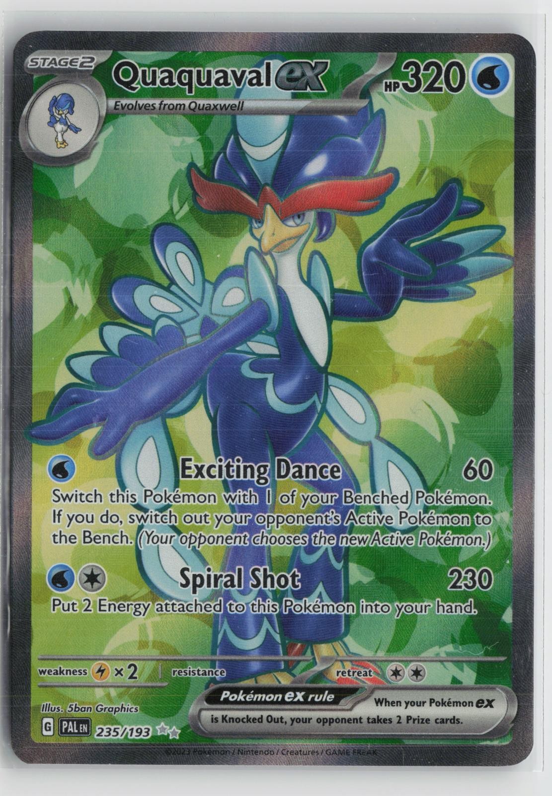 Quaquaval ex 235/193 Ultra Rare Paldea Evolved Pokemon NM