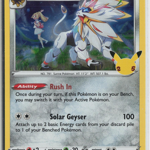 Solgaleo 021/025 Holo Rare Celebrations Pokemon NM0