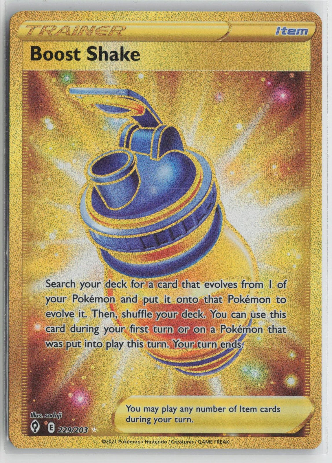 Boost Shake 229/203 Secret Rare Evolving Skies Pokemon NM