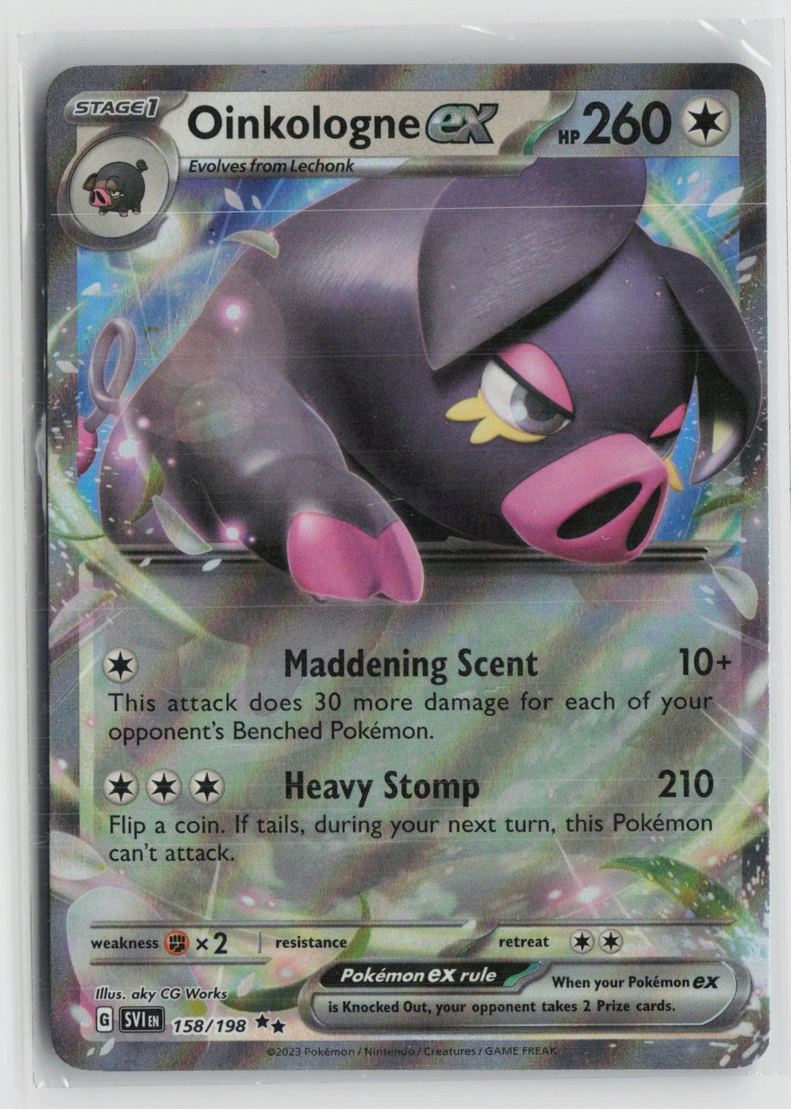 Oinkologne ex 158/198 Double Rare Scarlet & Violet Pokemon NM