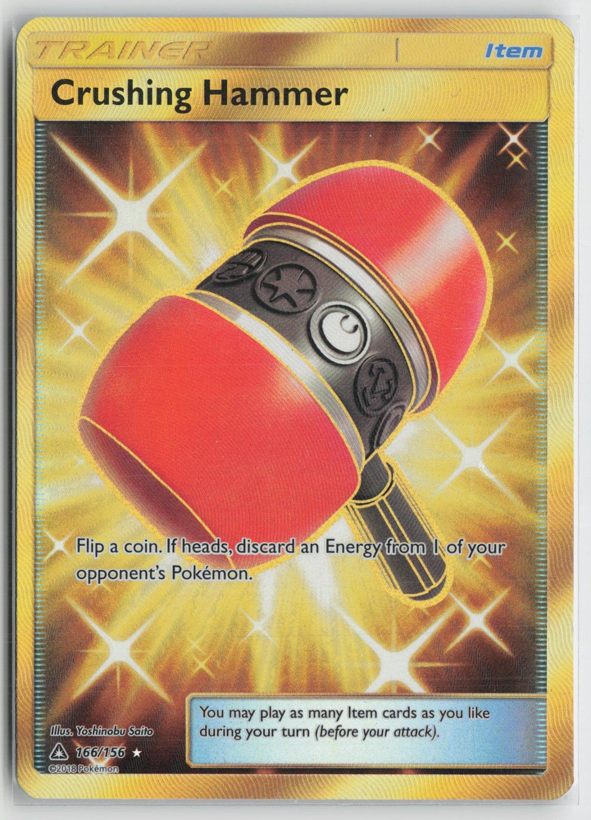 Crushing Hammer 166/156 Secret Rare Ultra Prism Pokemon NM