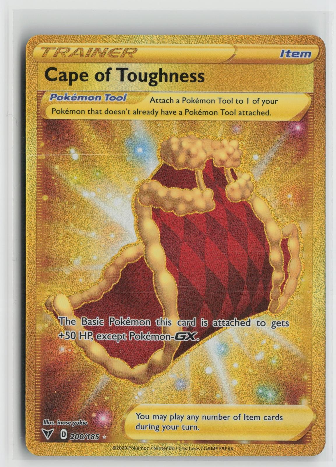 Cape of Toughness 200/185 Secret Rare Vivid Voltage Pokemon NM
