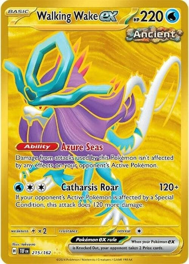 Walking Wake ex 215/162 Temporal Forces TEF Hyper Rare mint 215 Pokemon