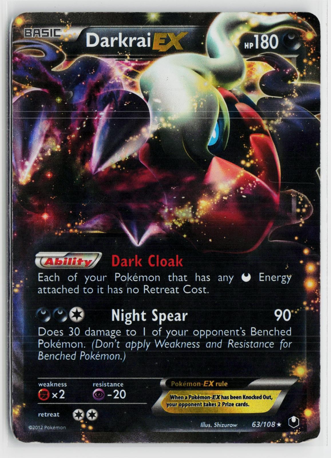 Darkrai EX 63/108 Dark Explorers NM Holo EX Rare Pokemon