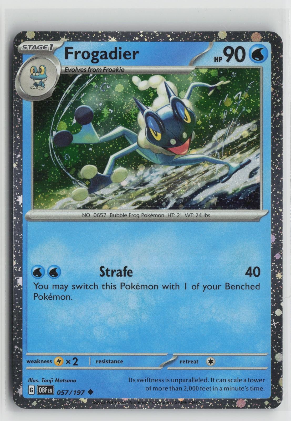 Frogadier 057/197 Uncommon Obsidian Flames Pokemon NM