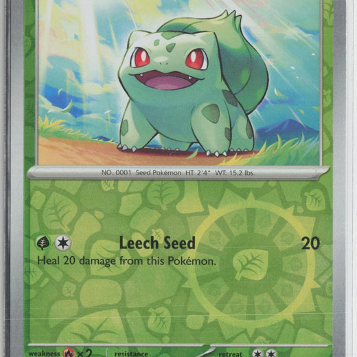 Bulbasaur 001/165 Reverse Holo 151 Pokemon NM0