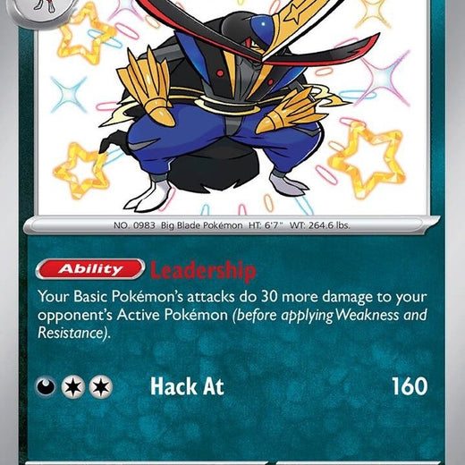 Kingambit 187/091 Paldean Fates PAF Shiny Rare Near Mint Pokemon 2024