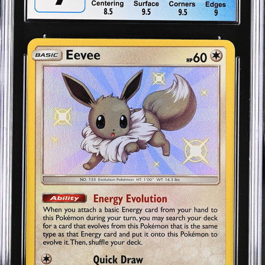 Eevee SV41/SV94 Shiny Vault Holo Hidden Fates Pokemon CGC 9 Mint0