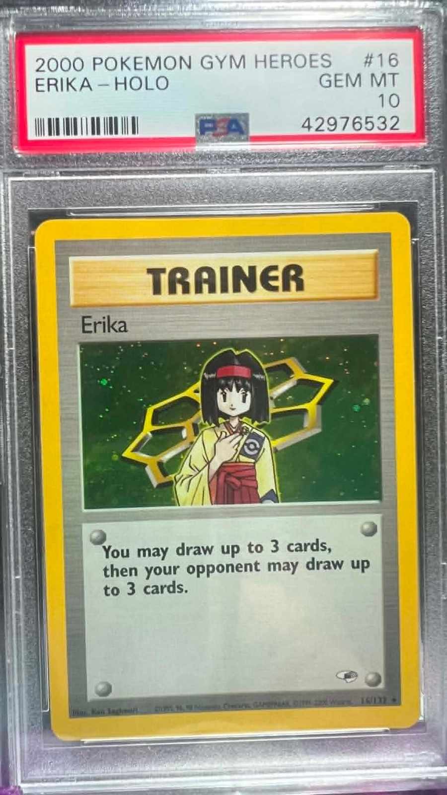 Erika Holo 16/132 Gym Heroes Pokemon PSA 10
