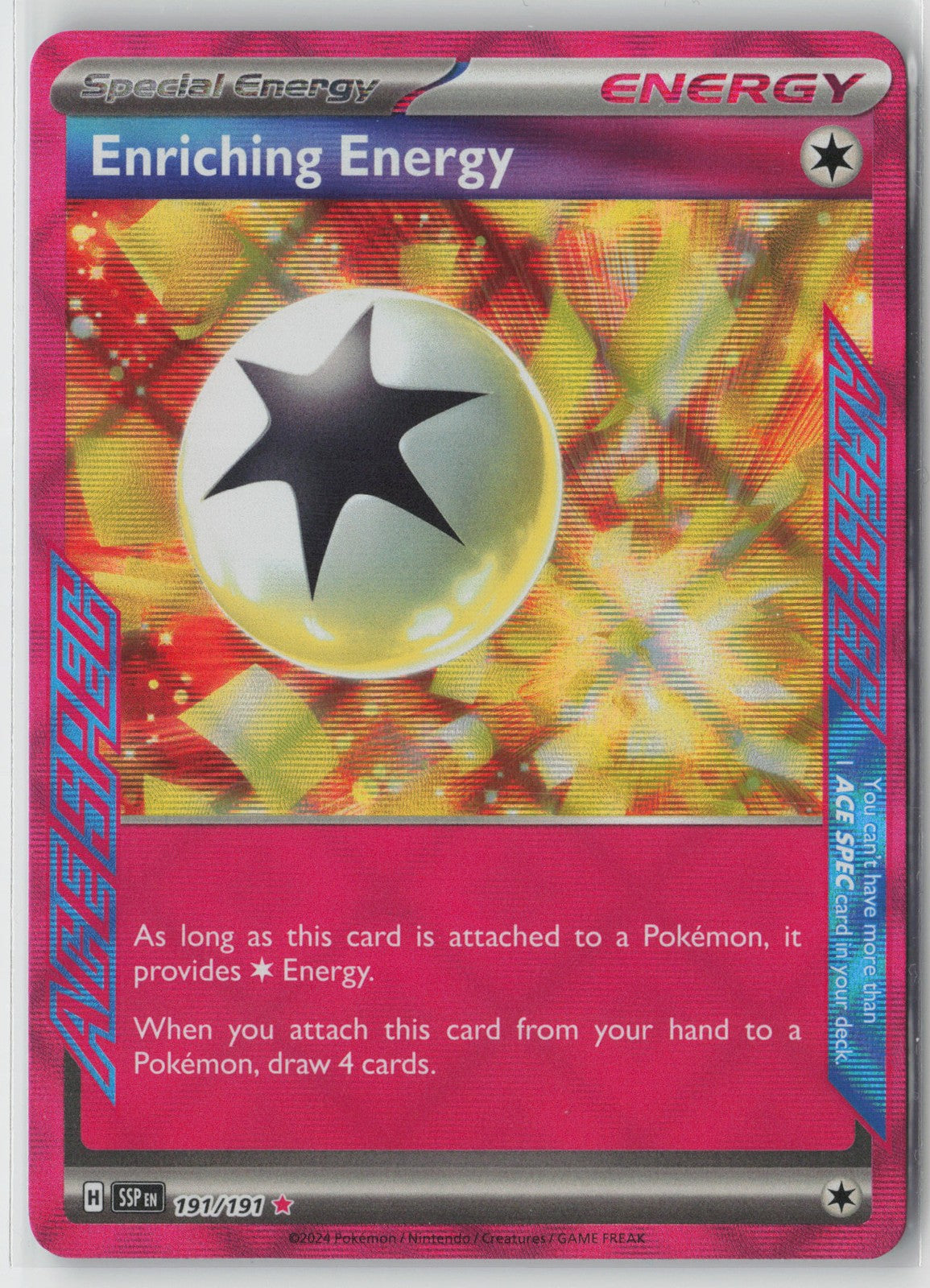 Enriching Energy ACE SPEC Rare SV08: Surging Sparks 191/191 NM