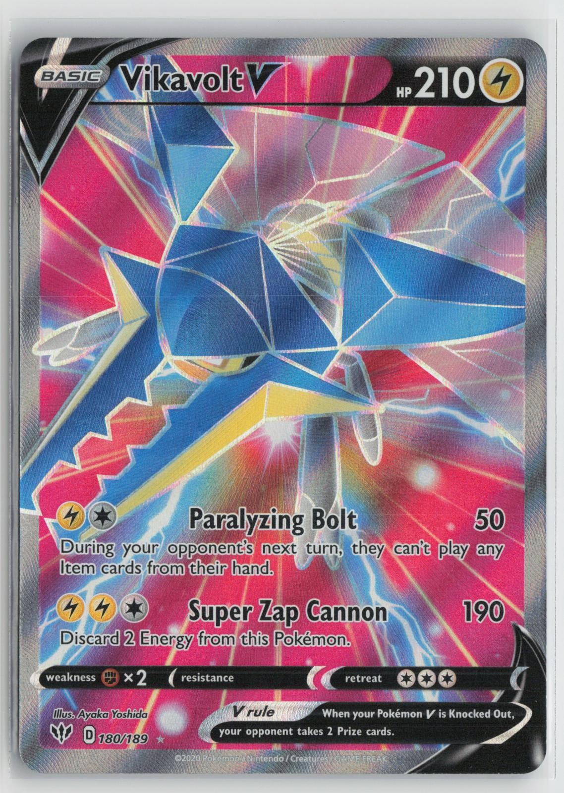 Vikavolt V 180/189 Ultra Rare Darkness Ablaze Pokemon NM