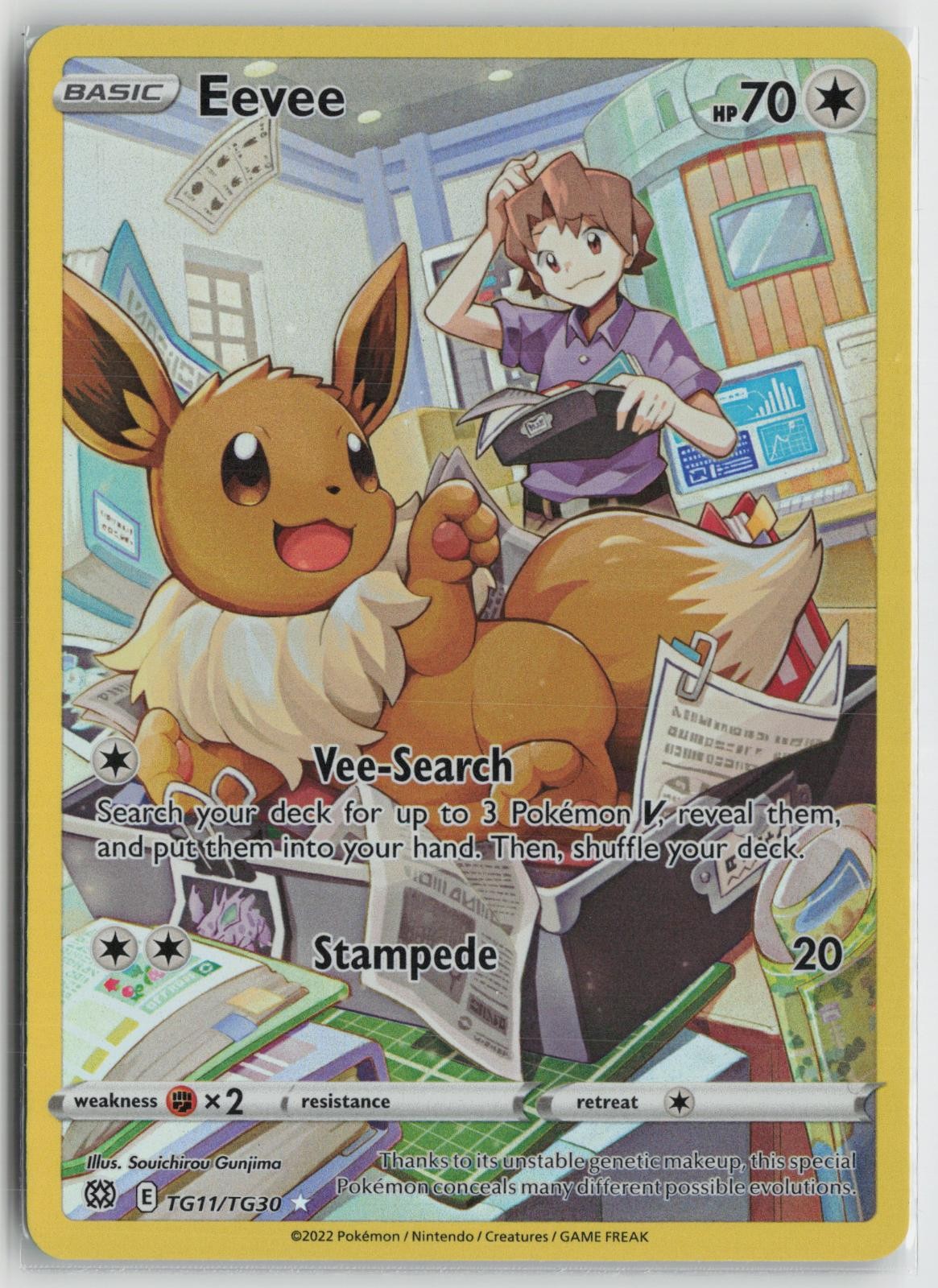 Eevee TG11/TG30 Holo Brilliant Stars Trainer Gallery Pokemon LP