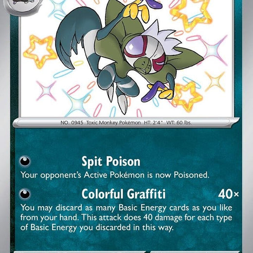 Grafaiai 190/091 Paldean Fates PAF Shiny Rare Near Mint Pokemon 2024