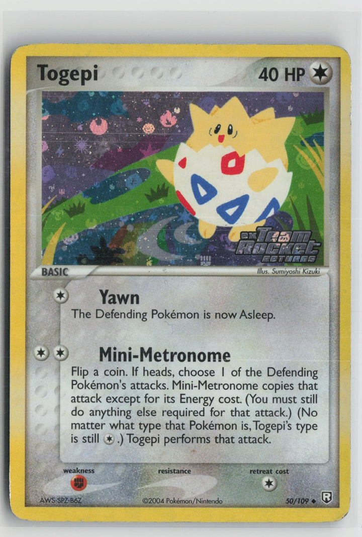 Togepi 50/109 Reverse Holo Team Rocket Returns Pokemon NM0