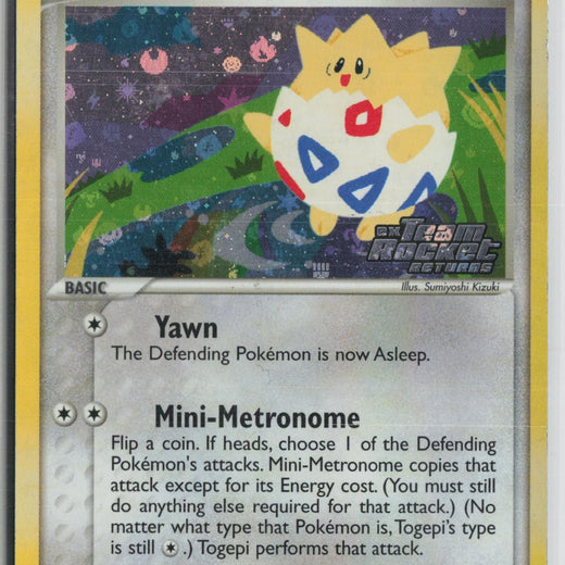 Togepi 50/109 Reverse Holo Team Rocket Returns Pokemon NM0