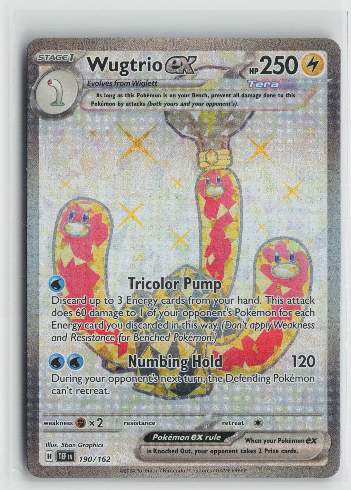 Wugtrio ex 190/162 Ultra Rare Temporal Forces Pokemon NM