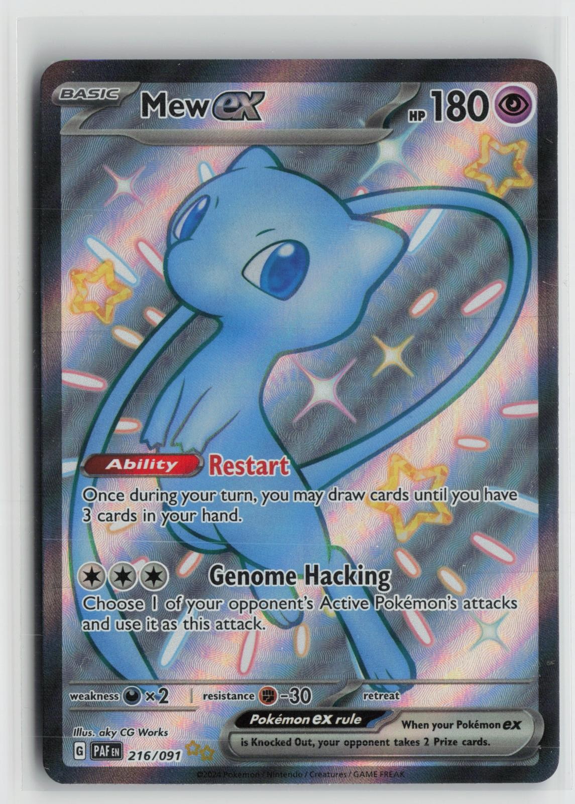 Mew ex 216/091 Shiny Ultra Rare Paldean Fates Pokemon NM