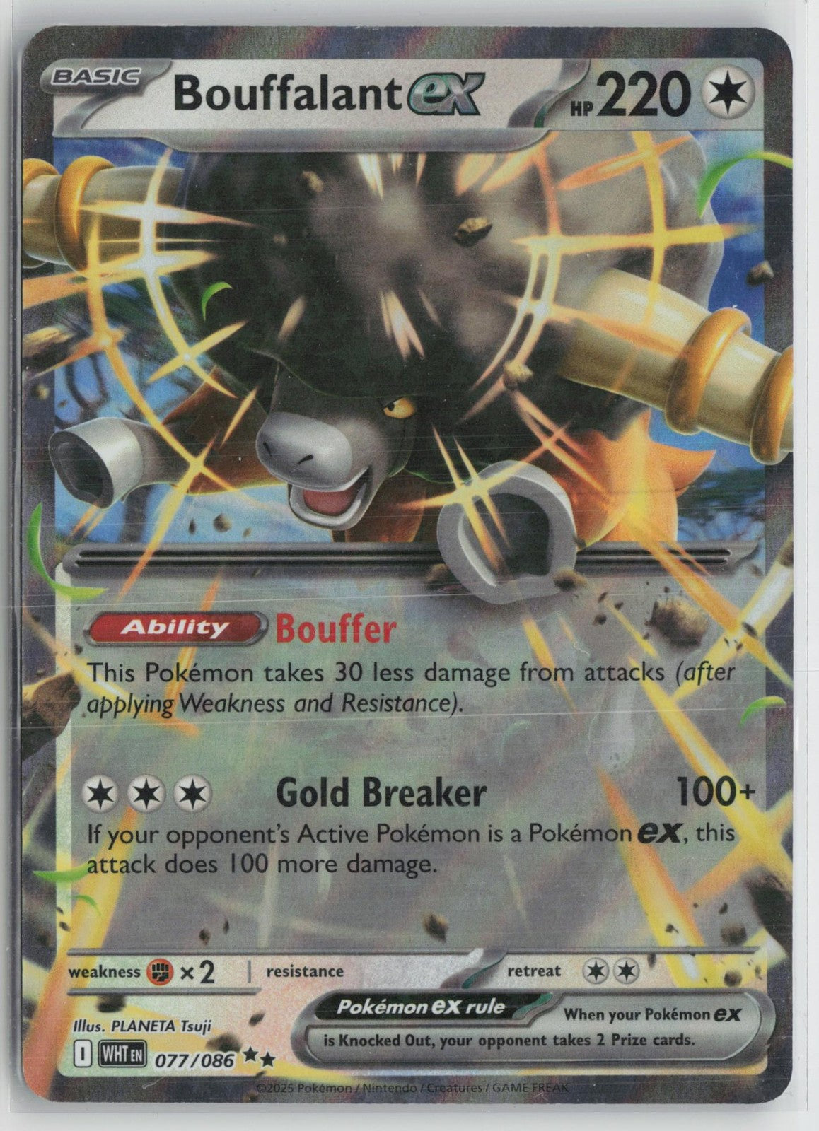 Bouffalant ex 077/086 Double Rare White Flare Pokemon NM