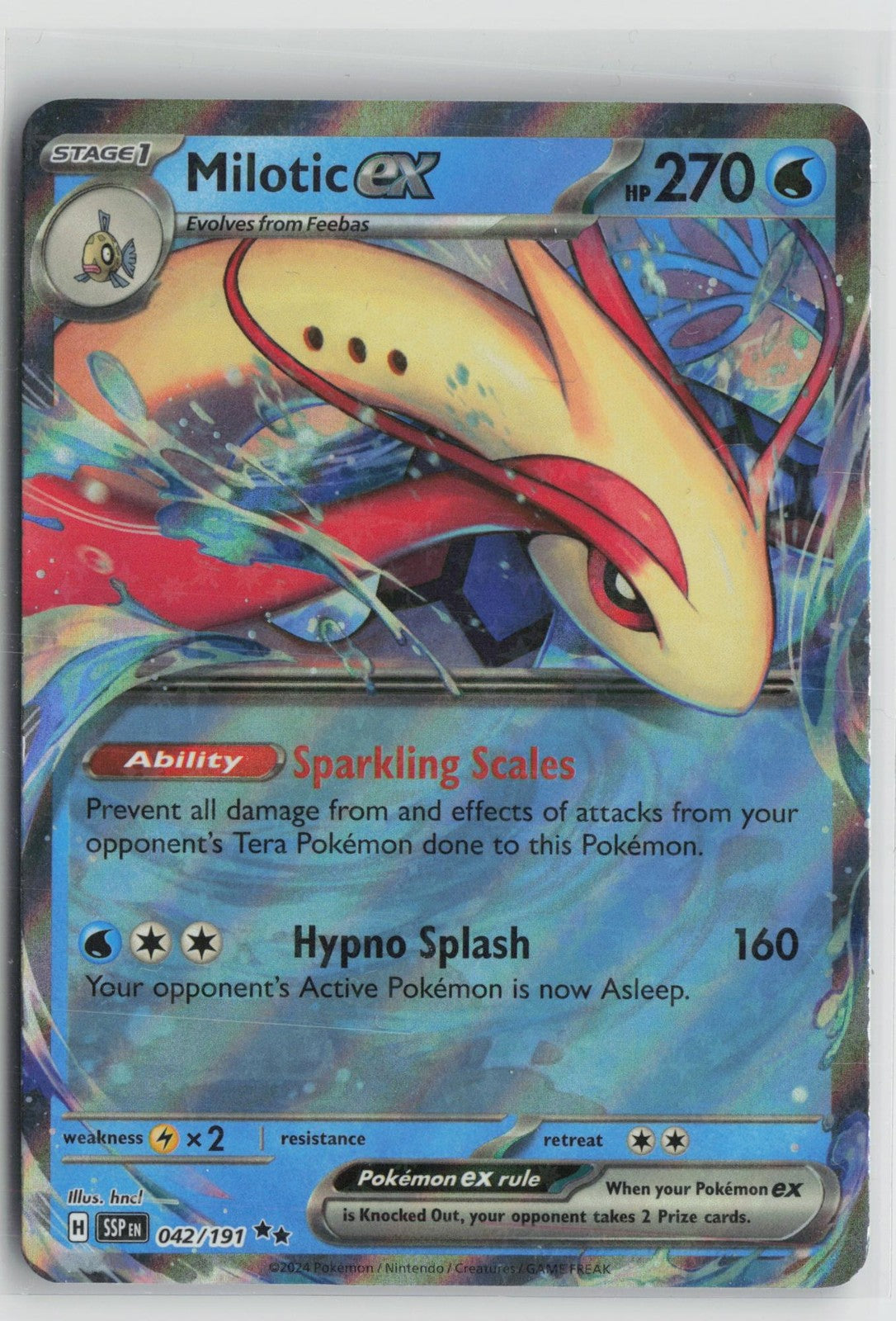 Milotic ex 042/191 Double Rare Surging Sparks Pokemon NM
